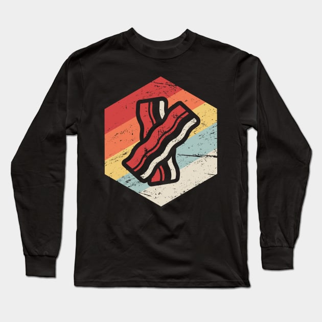 Retro Vintage Bacon Icon | KETO Diet Long Sleeve T-Shirt by MeatMan